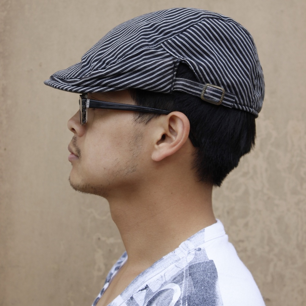 H&M Strip Flat Cap